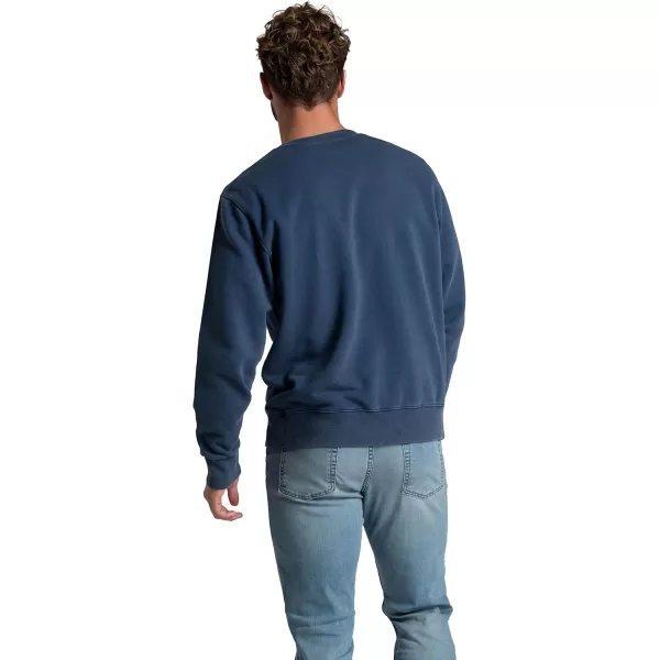 Fruit of the Loom Mens Eversoft Fleece Sweatshirts Moisture Wicking ampamp Breathable Crewneck SweatshirtGarment Dyed Dark Tide
