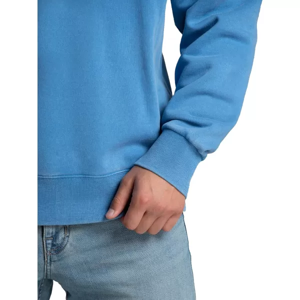 Fruit of the Loom Mens Eversoft Fleece Sweatshirts Moisture Wicking ampamp Breathable Crewneck SweatshirtGarment Dyed Favorite Blue