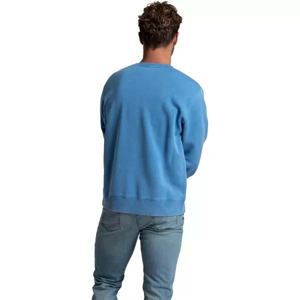 Fruit of the Loom Mens Eversoft Fleece Sweatshirts Moisture Wicking ampamp Breathable Crewneck SweatshirtGarment Dyed Favorite Blue