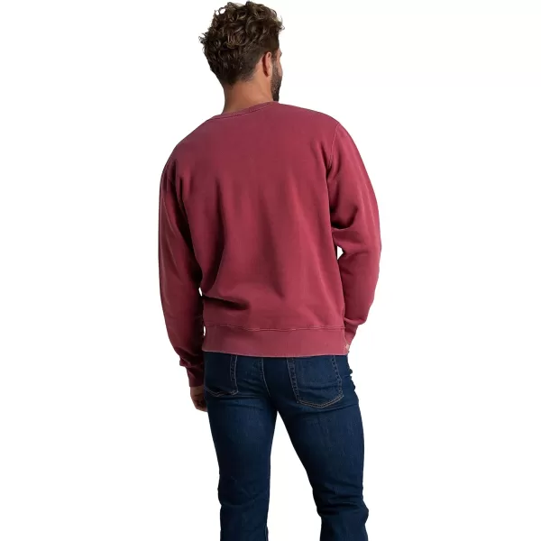 Fruit of the Loom Mens Eversoft Fleece Sweatshirts Moisture Wicking ampamp Breathable Crewneck SweatshirtGarment Dyed Iron Red