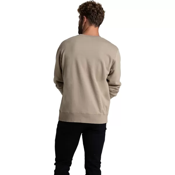 Fruit of the Loom Mens Eversoft Fleece Sweatshirts Moisture Wicking ampamp Breathable Crewneck SweatshirtGarment Dyed Khaki