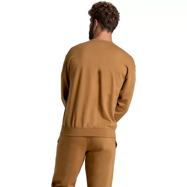 Fruit of the Loom Mens Eversoft Fleece Sweatshirts Moisture Wicking ampamp Breathable Crewneck SweatshirtGolden Pecan