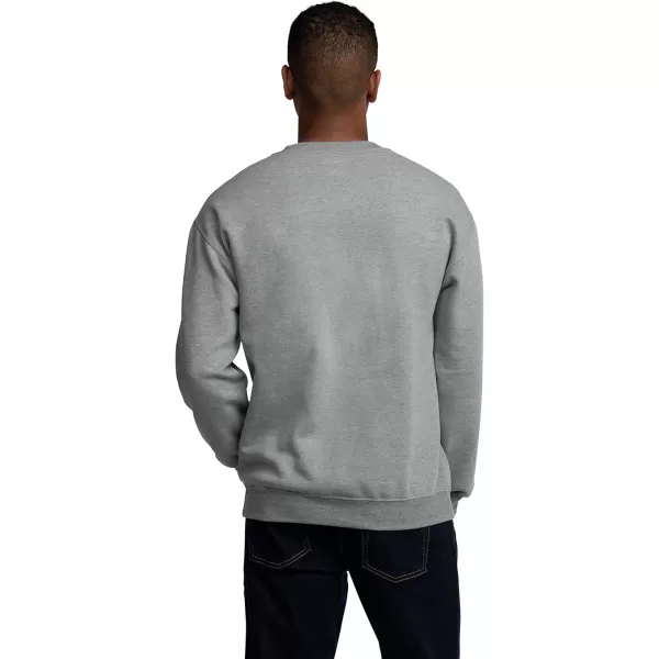 Fruit of the Loom Mens Eversoft Fleece Sweatshirts Moisture Wicking ampamp Breathable Crewneck SweatshirtGrey Heather