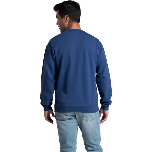 Fruit of the Loom Mens Eversoft Fleece Sweatshirts Moisture Wicking ampamp Breathable Crewneck SweatshirtMellow Blue