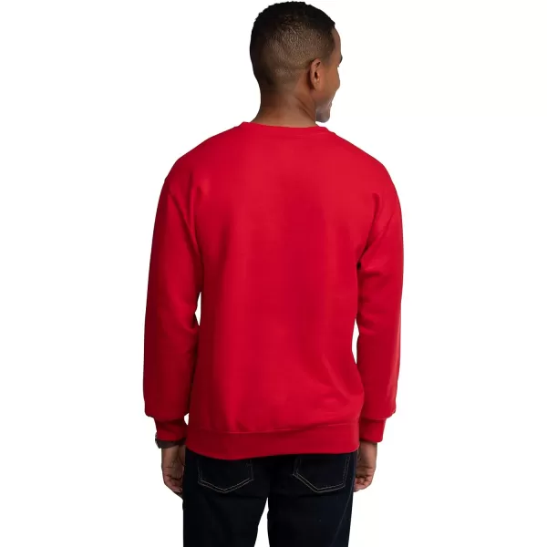 Fruit of the Loom Mens Eversoft Fleece Sweatshirts Moisture Wicking ampamp Breathable Crewneck SweatshirtRed