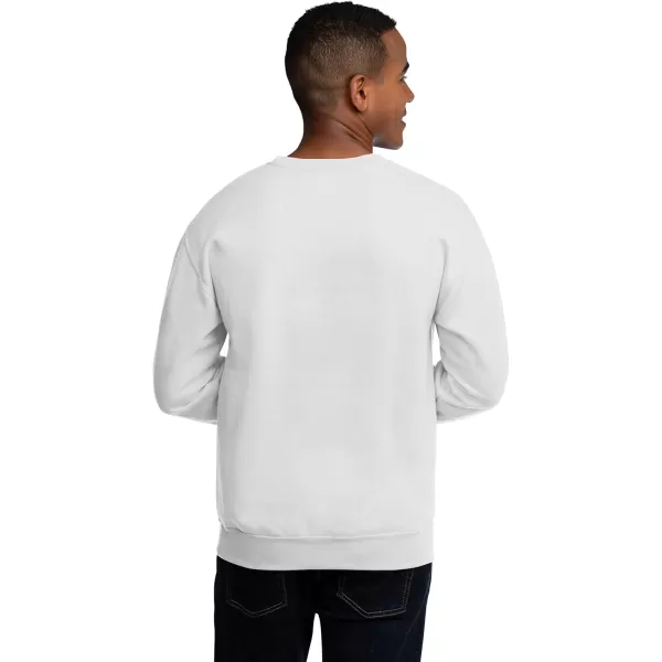 Fruit of the Loom Mens Eversoft Fleece Sweatshirts Moisture Wicking ampamp Breathable Crewneck SweatshirtWhite