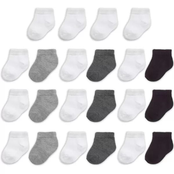 Fruit of the Loom Baby 22Pack Grow ampamp Fit Flex Zones Low Cut Stretch Socks  Unisex Girls BoysGrey