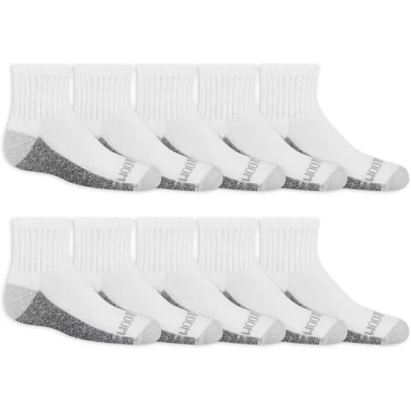 Fruit of the Loom Boys Dual Defense Ankle Socks 10 PackWhite