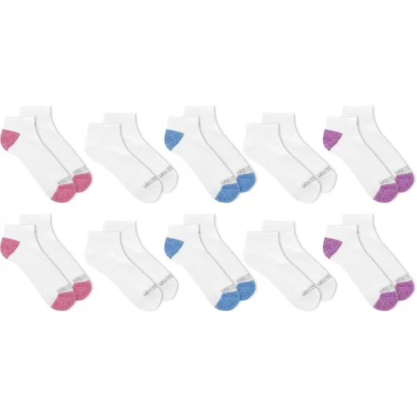 Fruit of the Loom Girls Everyday Essential Soft Cushion SocksWhite