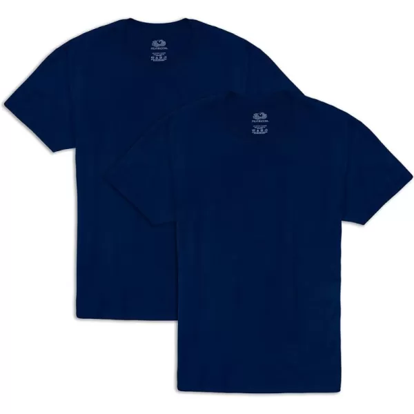 Fruit of the Loom Mens Eversoft Cotton T Shirts Breathable ampamp Moisture Wicking with Odor Control Sizes S4xCrew  2 Pack  Navy