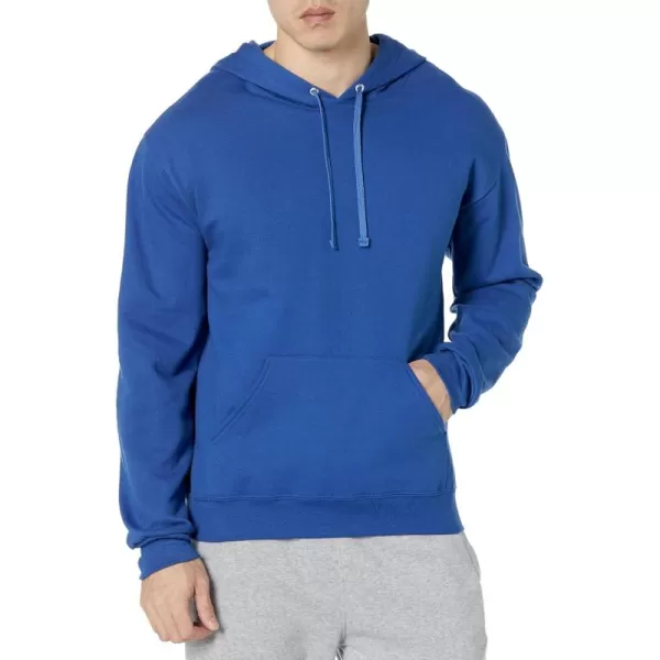 Fruit of the Loom Mens Eversoft Fleece Hoodies Moisture Wicking ampamp Breathable Pullover Hooded SweatshirtMellow Blue Pullover