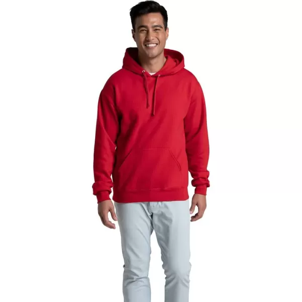 Fruit of the Loom Mens Eversoft Fleece Hoodies Moisture Wicking ampamp Breathable Pullover Hooded SweatshirtRed Pullover