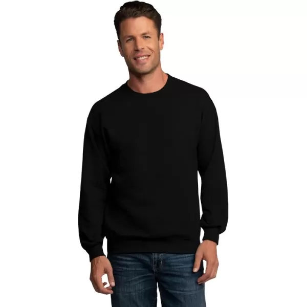 Fruit of the Loom Mens Eversoft Fleece Sweatshirts Moisture Wicking ampamp Breathable Crewneck SweatshirtBlack