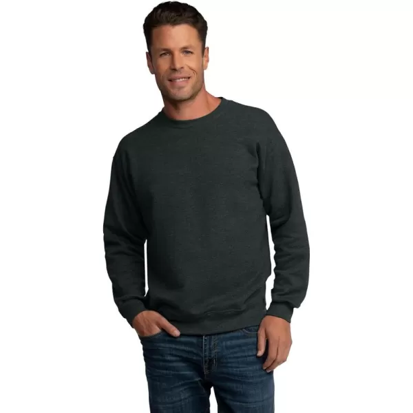 Fruit of the Loom Mens Eversoft Fleece Sweatshirts Moisture Wicking ampamp Breathable Crewneck SweatshirtBlack Heather