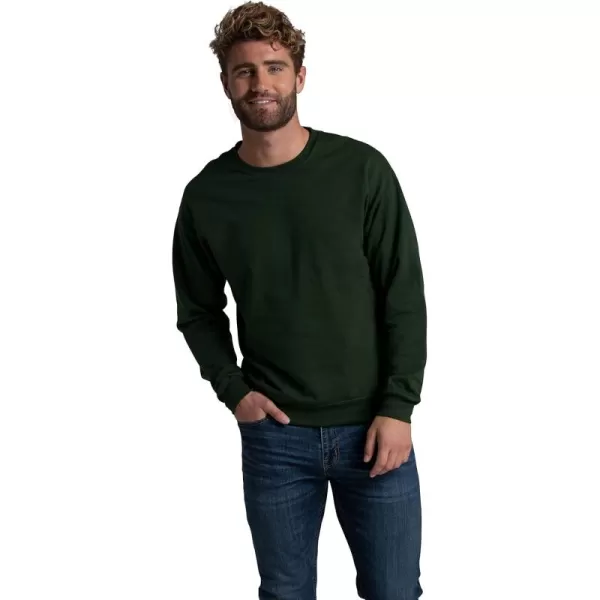 Fruit of the Loom Mens Eversoft Fleece Sweatshirts Moisture Wicking ampamp Breathable Crewneck SweatshirtDuffle Bag Green