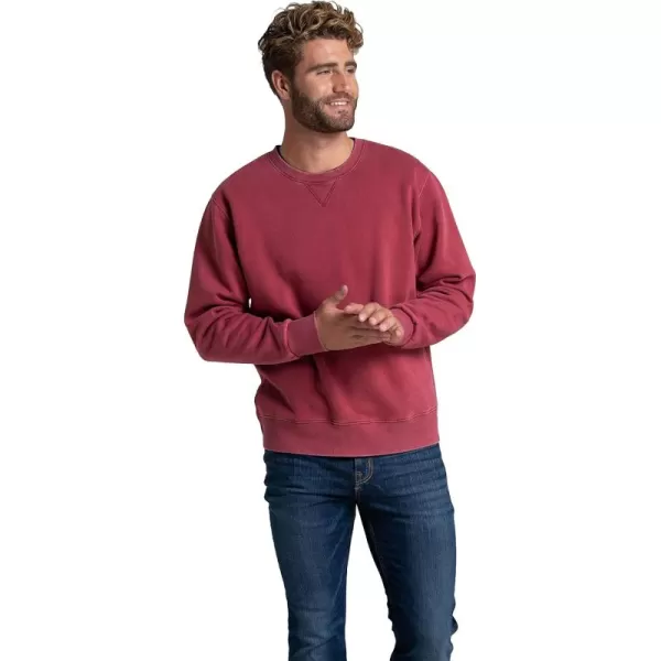 Fruit of the Loom Mens Eversoft Fleece Sweatshirts Moisture Wicking ampamp Breathable Crewneck SweatshirtGarment Dyed Iron Red