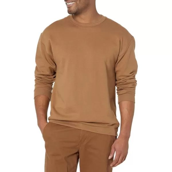 Fruit of the Loom Mens Eversoft Fleece Sweatshirts Moisture Wicking ampamp Breathable Crewneck SweatshirtGolden Pecan