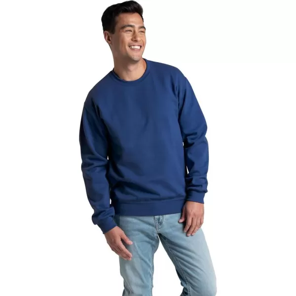 Fruit of the Loom Mens Eversoft Fleece Sweatshirts Moisture Wicking ampamp Breathable Crewneck SweatshirtMellow Blue