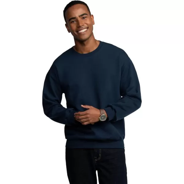 Fruit of the Loom Mens Eversoft Fleece Sweatshirts Moisture Wicking ampamp Breathable Crewneck SweatshirtNavy