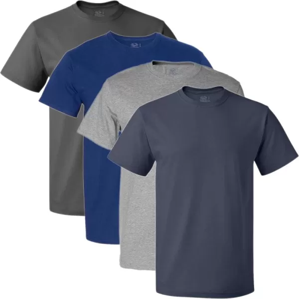 Fruit of the Loom mens Eversoft Cotton Short Sleeve Pocket Tshirts Breathable ampamp Tag FreeAssorted 6 Pack