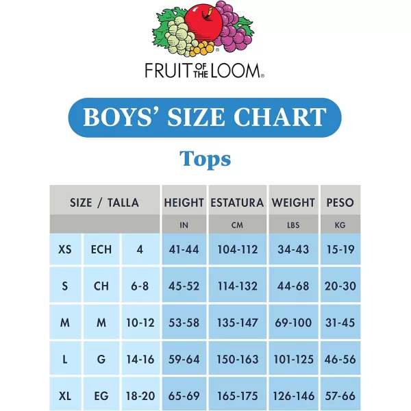 Fruit of the Loom Boys Cotton White T ShirtT Shirt  Boys  120 Pack  White