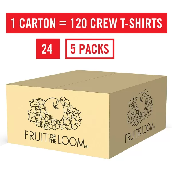 Fruit of the Loom Boys Cotton White T ShirtT Shirt  Boys  120 Pack  White