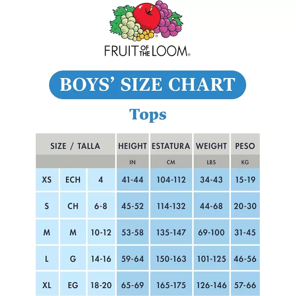 Fruit of the Loom Boys Cotton White T ShirtT Shirt  Boys  5 Pack  BlueGreenRed