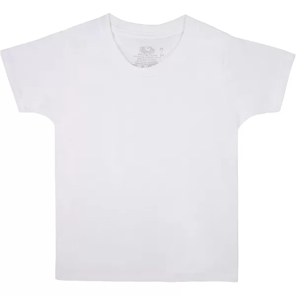 Fruit of the Loom Boys Cotton White T ShirtT Shirt  Toddler  6 Pack  White