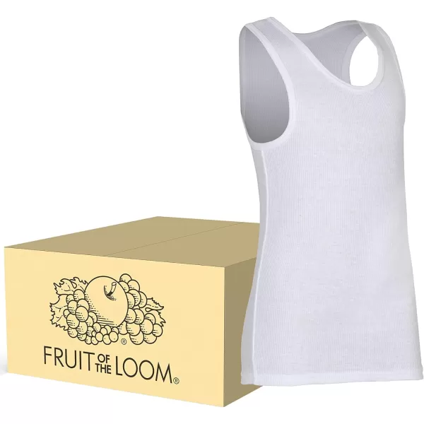 Fruit of the Loom Boys Cotton White T ShirtTank  Boys  120  White