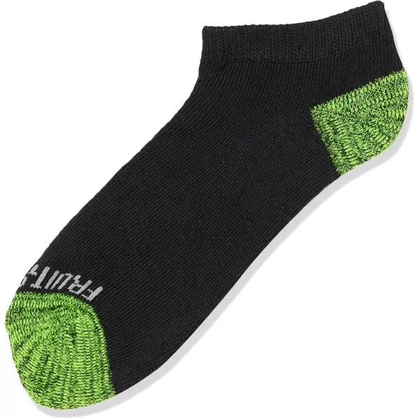 Fruit of the Loom Boys Lightweight No Show Socks 10 PackBlack Assort