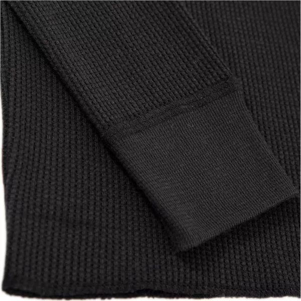 Fruit of the Loom Boys Premium 2Pack Thermal Waffle Crew TopBlackHeather Greystone