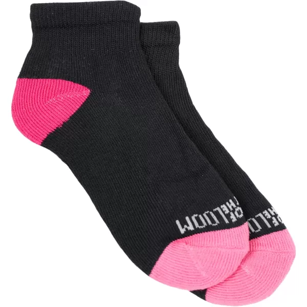 Fruit of the Loom Girls 10Pair Everyday Soft Ankle Socks BlackMulti Shoe Size 1054