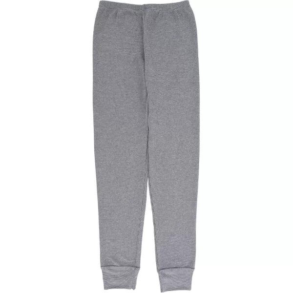 Fruit of the Loom Girls Premium 2Pack Thermal Waffle BottomHeather GreystoneNatural