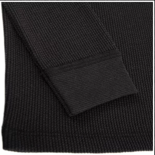 Fruit of the Loom Girls Premium 2Pack Thermal Waffle Crew TopBlackNatural