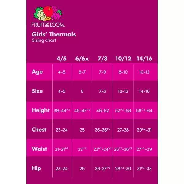 Fruit of the Loom Girls Premium Thermal Waffle Underwear SetNatural