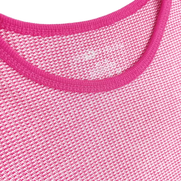 Fruit of the Loom Girls Premium Thermal Waffle Underwear SetWhiteFuchsia Burst