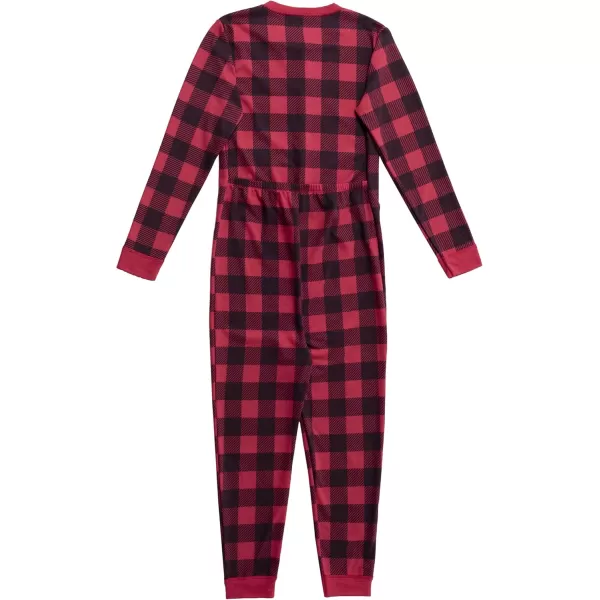 Fruit of the Loom Kids Premium Thermal Waffle Union SuitBuffalo Check