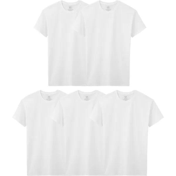 Fruit of the Loom Boys Cotton White T ShirtT Shirt  Boys  5 Pack  White