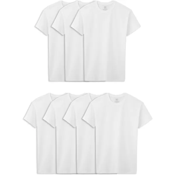 Fruit of the Loom Boys Cotton White T ShirtT Shirt  Boys  7 Pack  White