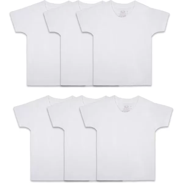 Fruit of the Loom Boys Cotton White T ShirtT Shirt  Toddler  6 Pack  White