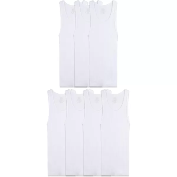 Fruit of the Loom Boys Cotton White T ShirtTank  Boys  7 Pack  White