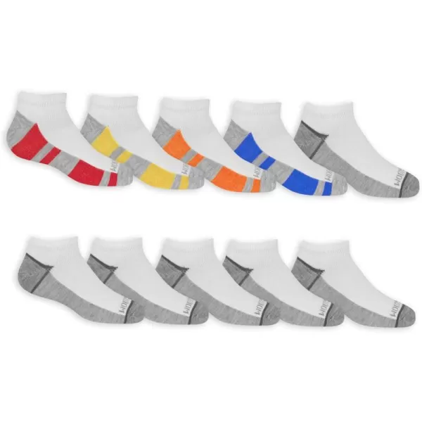 Fruit of the Loom Boys Lightweight No Show Socks 10 PackWhite