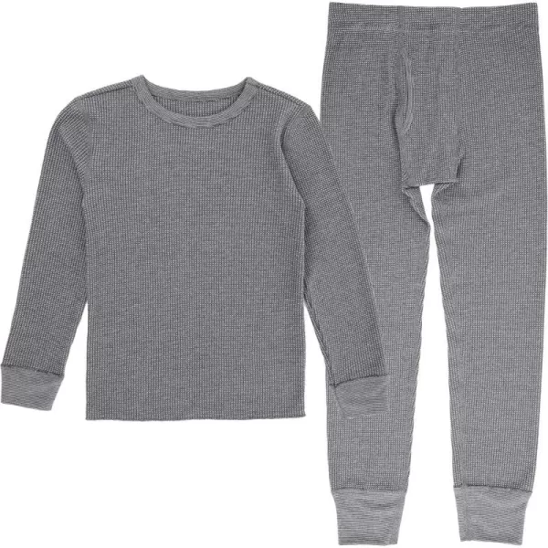 Fruit of the Loom Boys Premium Thermal Waffle Underwear SetHeather Greystone