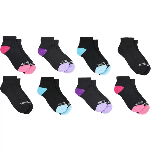 Fruit of the Loom Girls 10Pair Everyday Soft Ankle Socks BlackMulti Shoe Size 1054