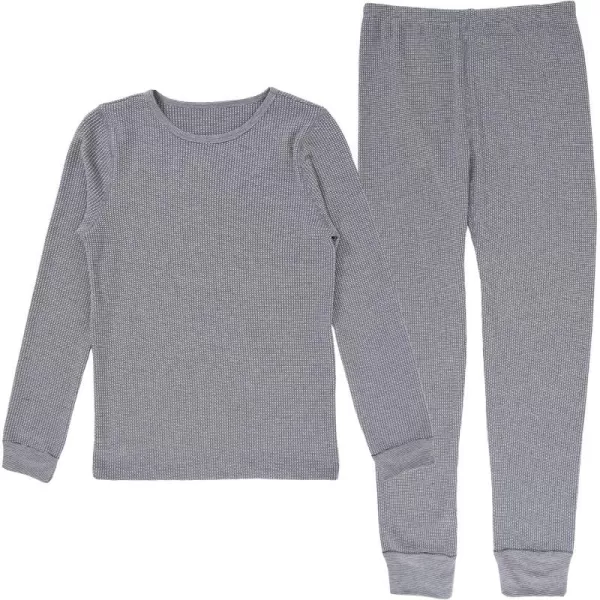 Fruit of the Loom Girls Premium Thermal Waffle Underwear SetHeather Greystone