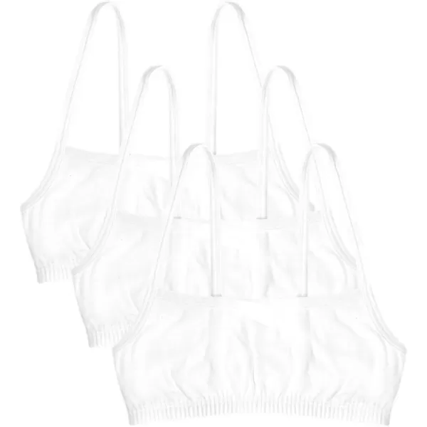 Fruit of the Loom Girls Spaghetti Strap Sports BraWhiteWhiteWhite