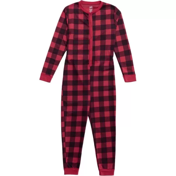 Fruit of the Loom Kids Premium Thermal Waffle Union SuitBuffalo Check