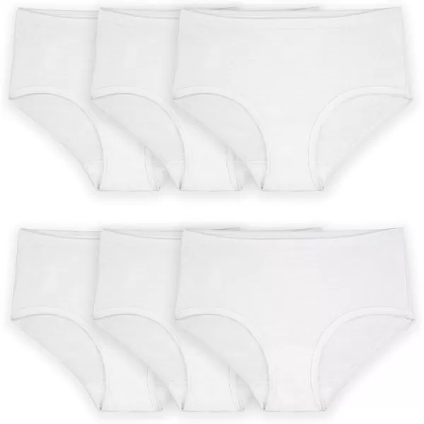 Fruit of the Loom Girls Cotton Brief Underwear MultipacksBrief  6 Pack  White