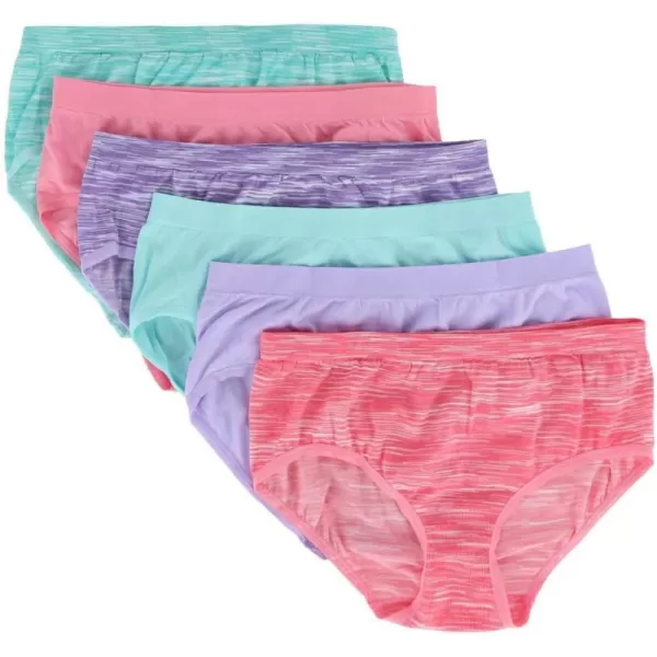 Fruit of the Loom girls Seamless Underwear MultipackBrief  6 Pack  Assorted