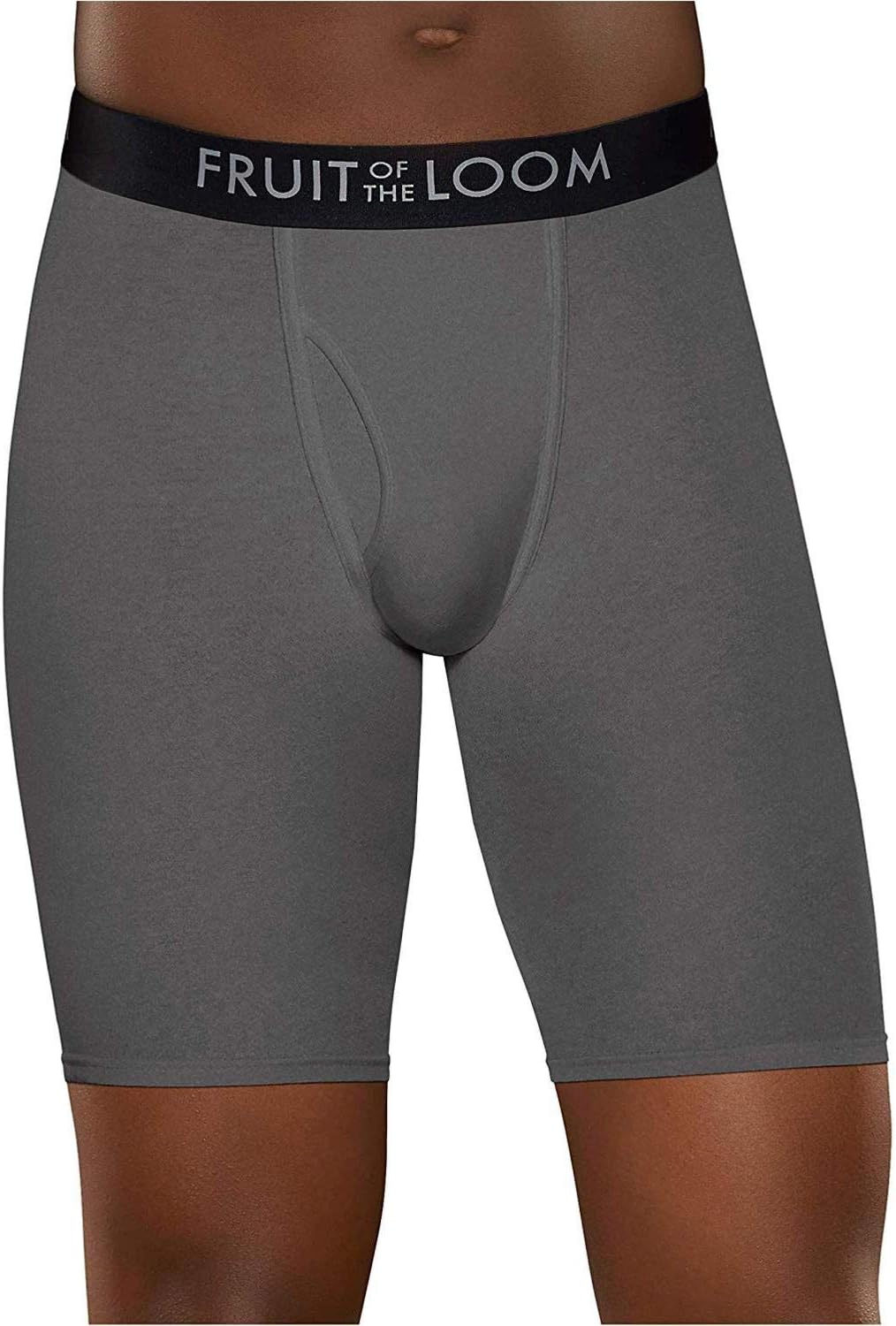 imageFruit of the Loom Mens Breathable Boxer Briefs Moisture Wicking Underwear Assorted Color MultipacksLong Leg  Cotton Mesh  Colors May Vary